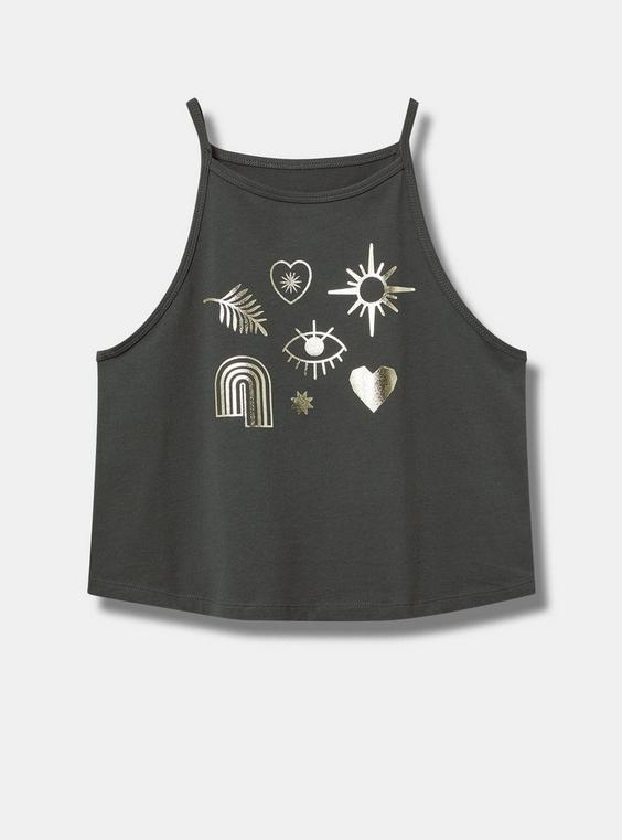 Plus Size - Symbols Foxy High Neck Crop Tank - Torrid Plus Size - Symbols Foxy High Neck Crop Tank - Torrid