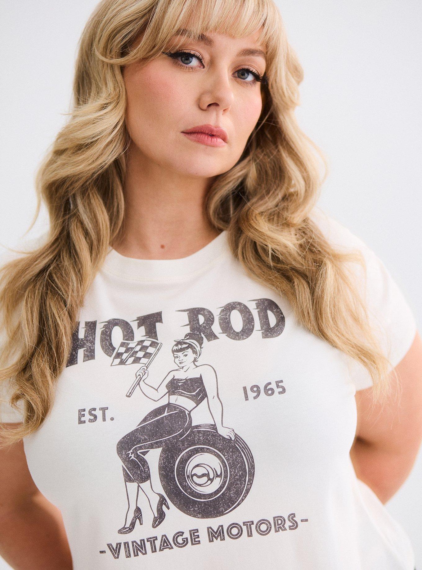 Retro Chic Hot Rod Ringer Tee