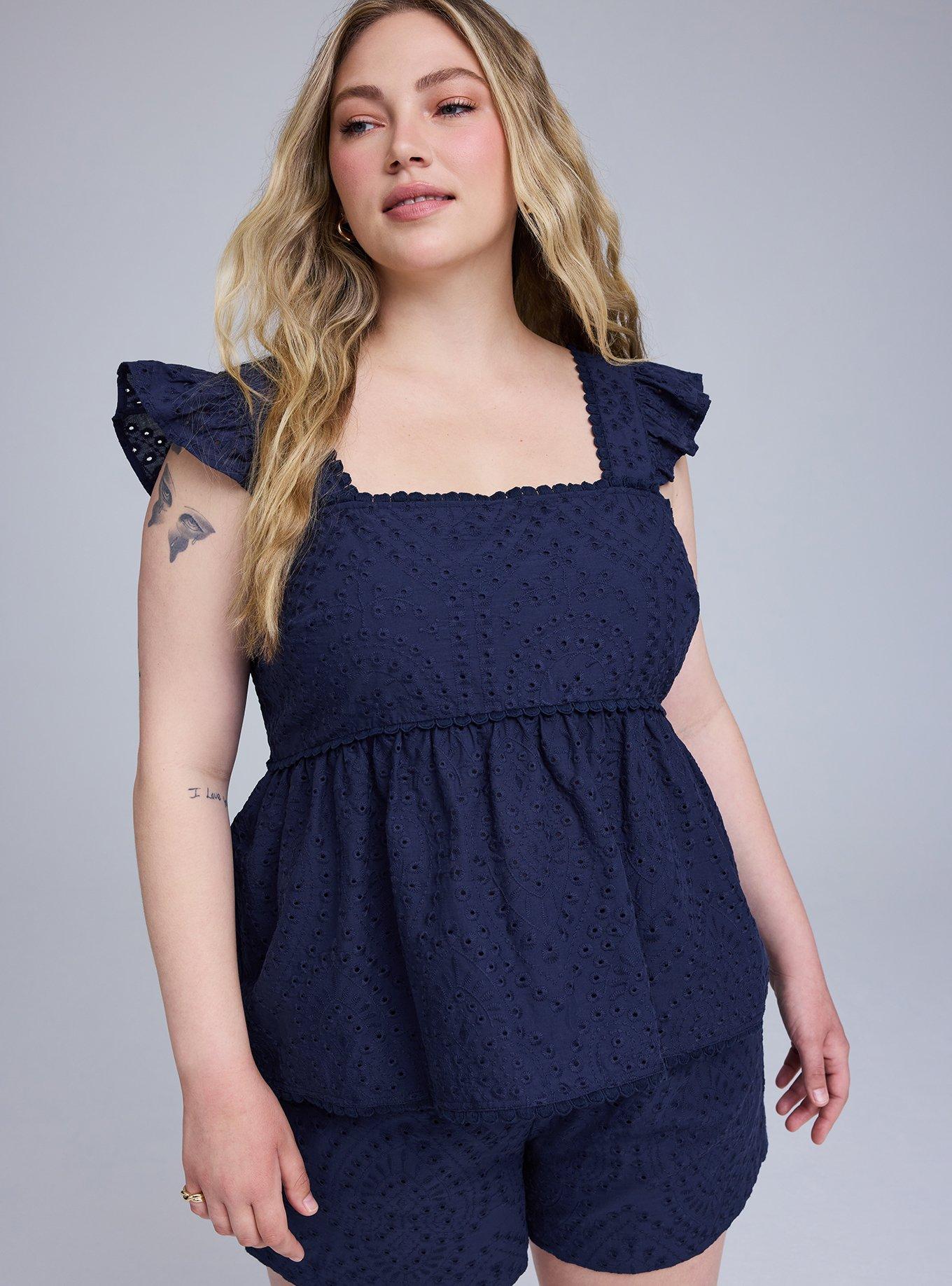 Belle Isle Eyelet Babydoll Top