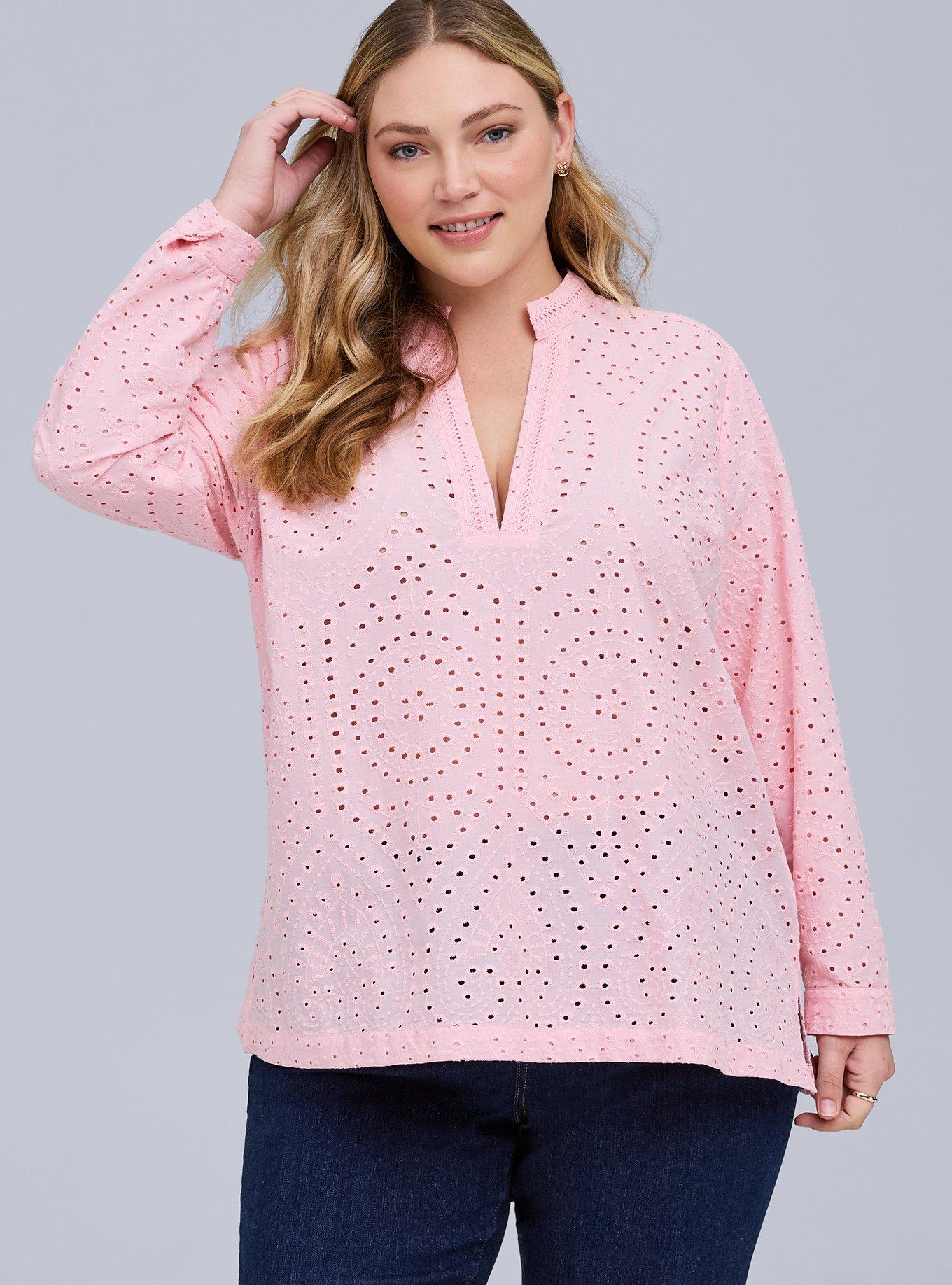 Plus Size - Belle Isle Cotton Eyelet Tunic - Torrid