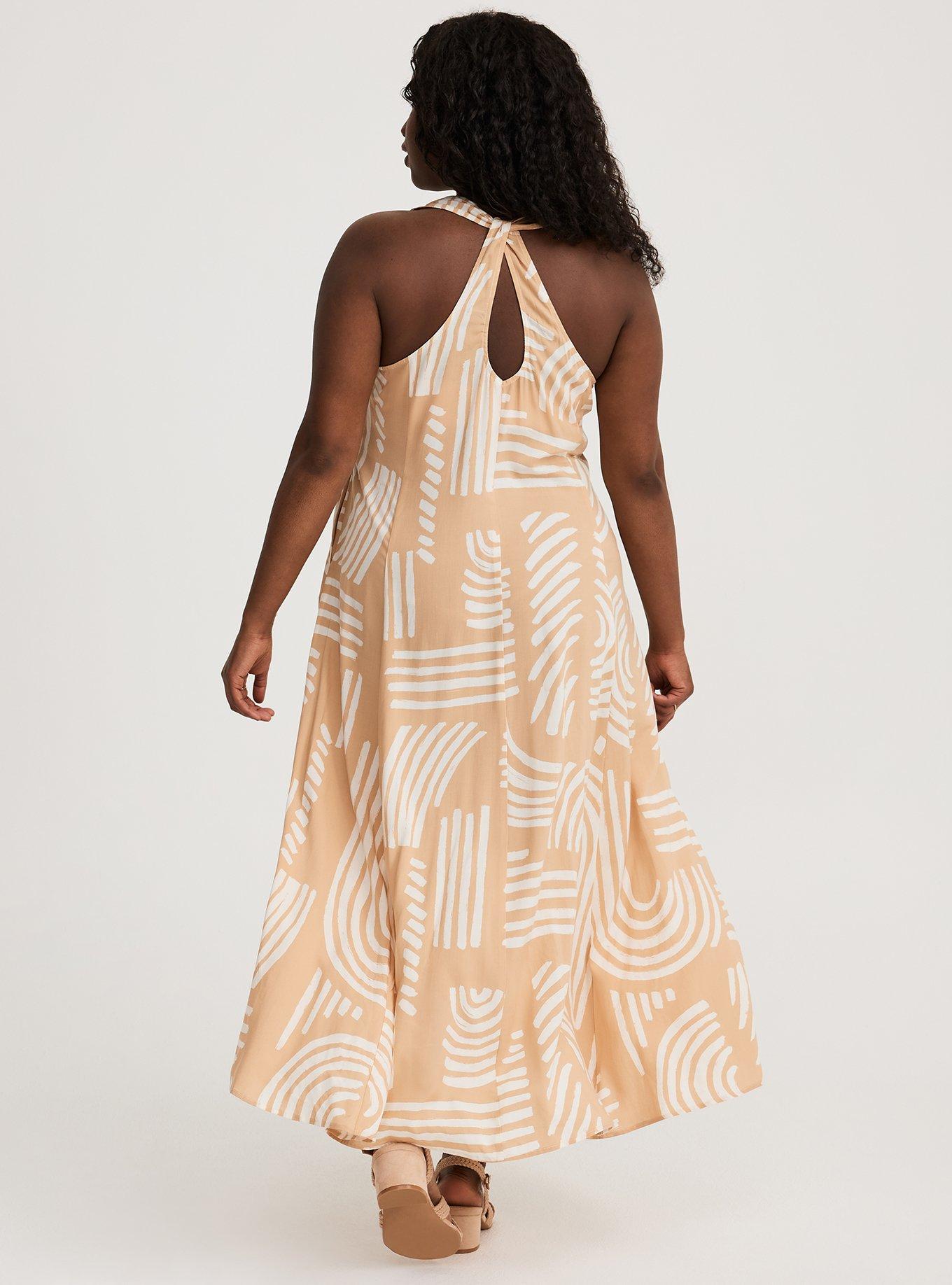 Challis Twist Back Maxi Dress