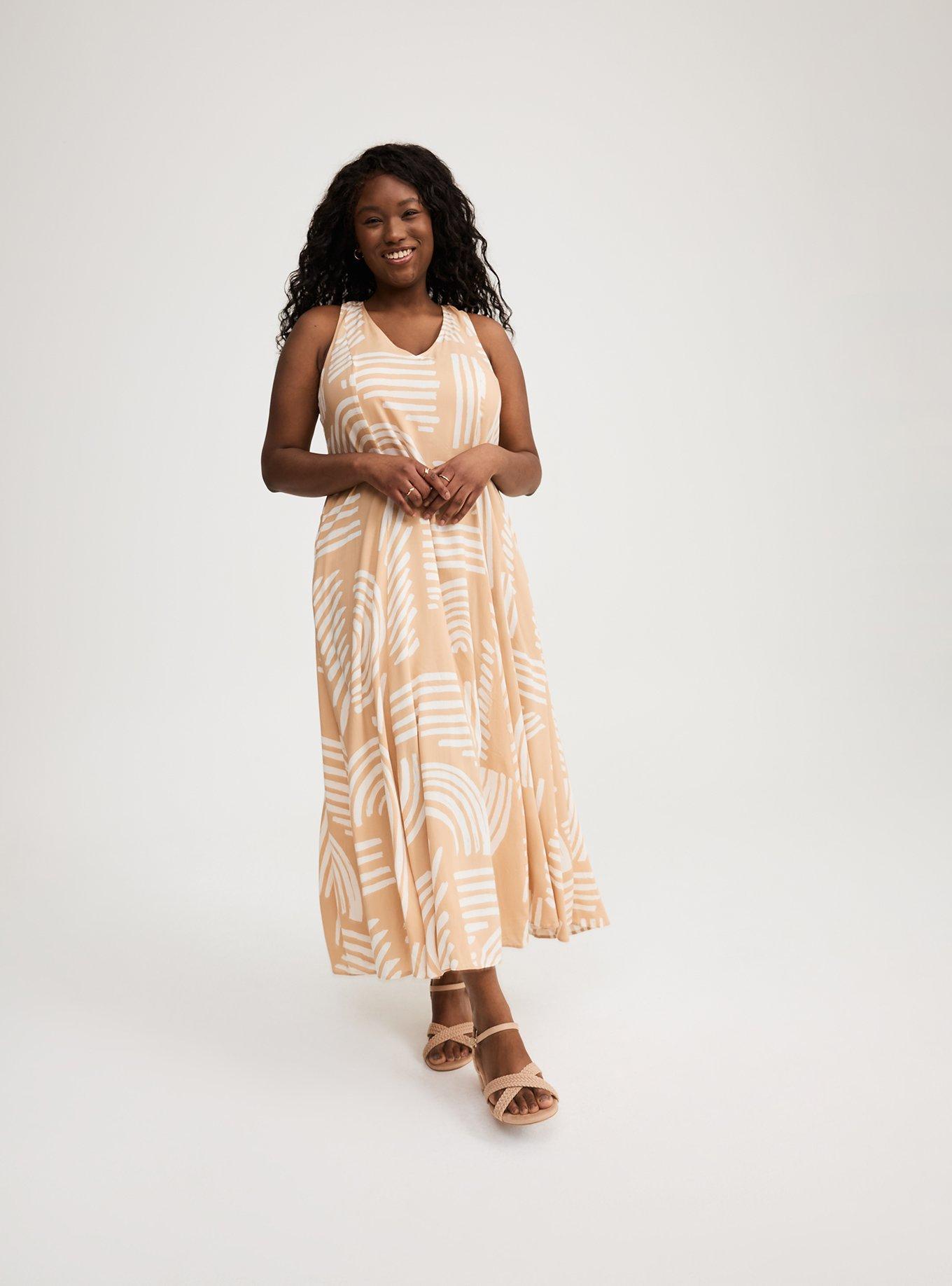 Challis Twist Back Maxi Dress