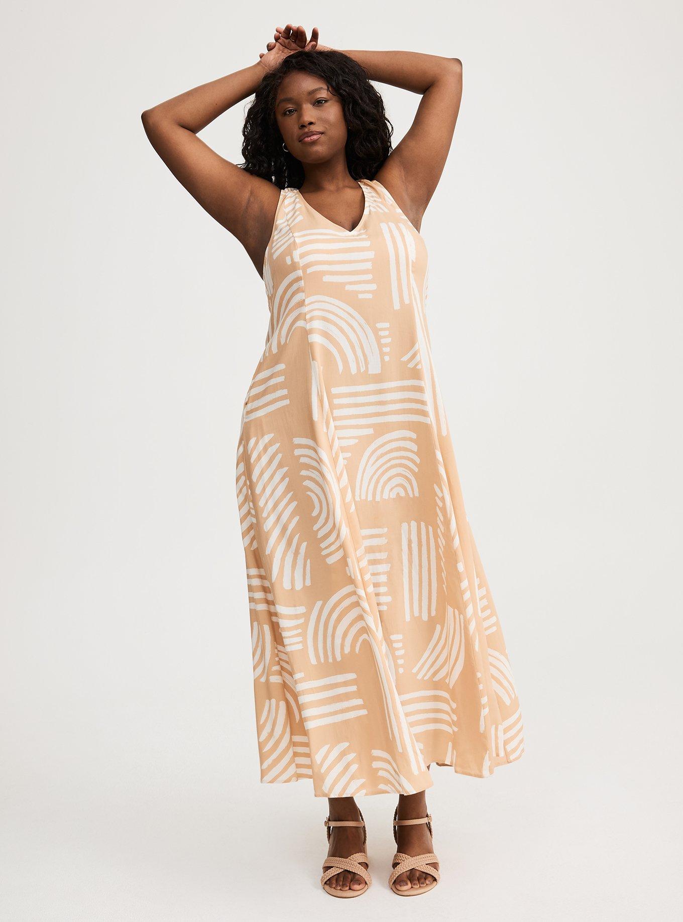 Challis Twist Back Maxi Dress