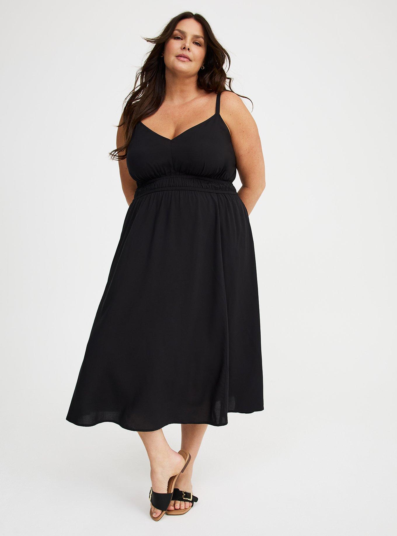 Plus Size - Midi V-Neck Dress - Torrid