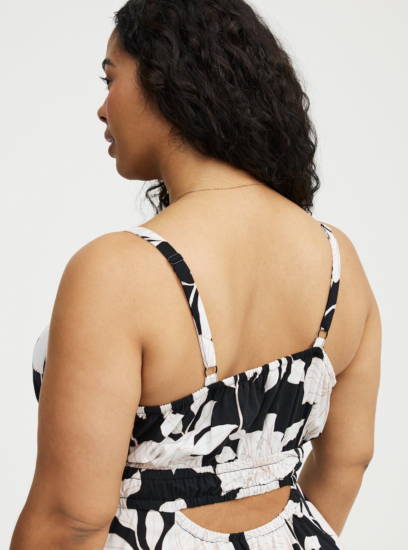 Midi V-Neck Dress, BLUEPRINT FLORAL BLACK, alternate