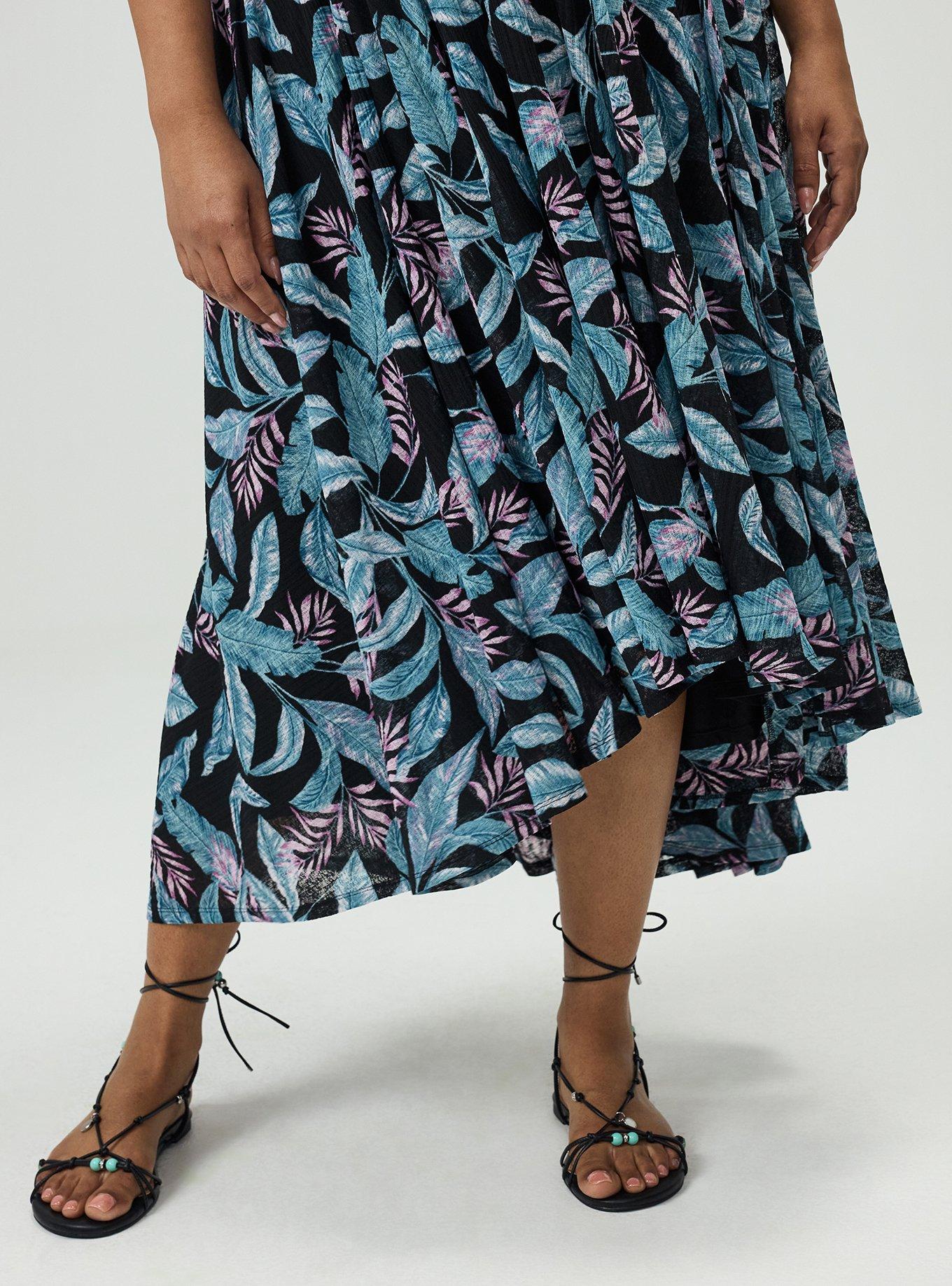Off-Shoulder Hi-Low Skirt Set, PRETTY TROPICAL MULTI, alternate