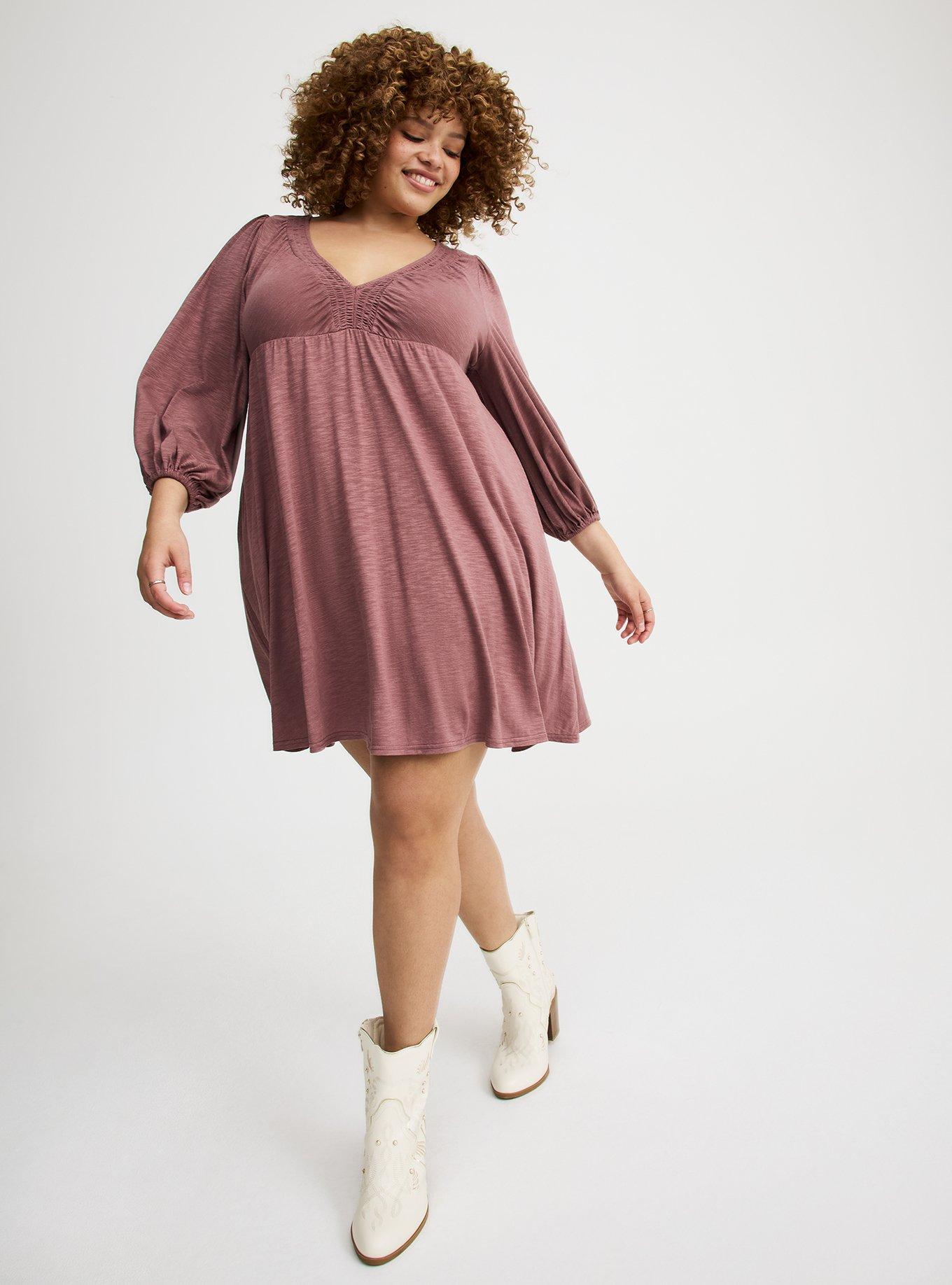 Deep V-Neck Mini Dress