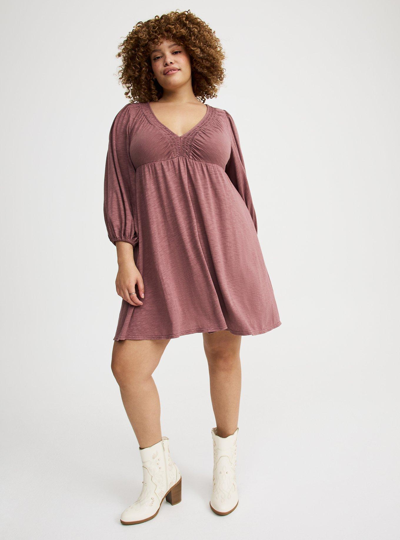 Deep V-Neck Mini Dress