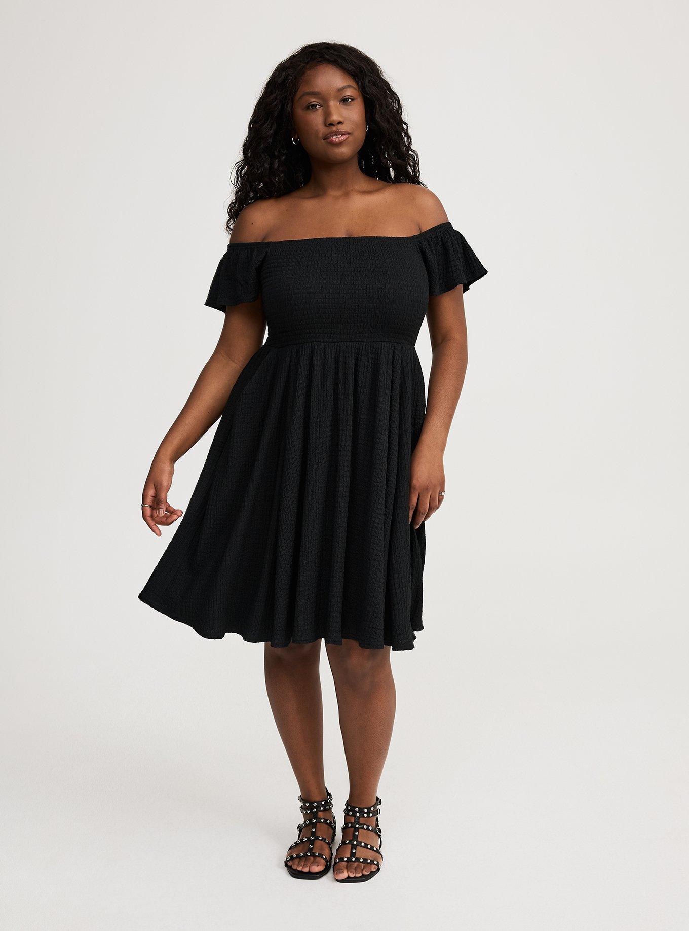 open lace back dress Bossa Nova Off the Shoulder Ruched Mini Dress – Sugarlips main image 1
