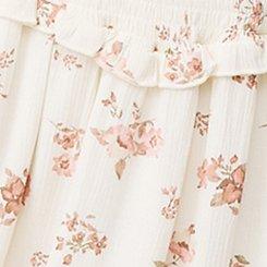 Smocked Ruffle Mini Skirt, SELLY FLORAL, swatch