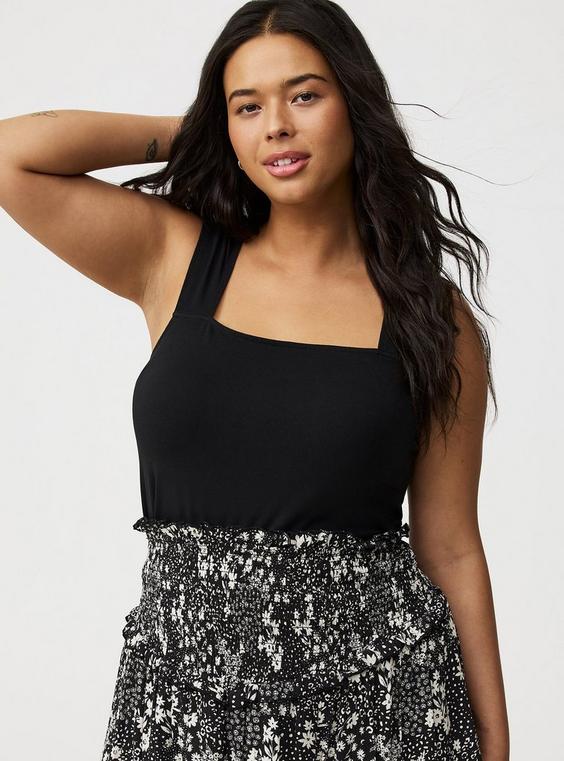 Plus Size - Foxy Square Neck Crop Tank - Torrid Plus Size - Foxy Square Neck Crop Tank - Torrid
