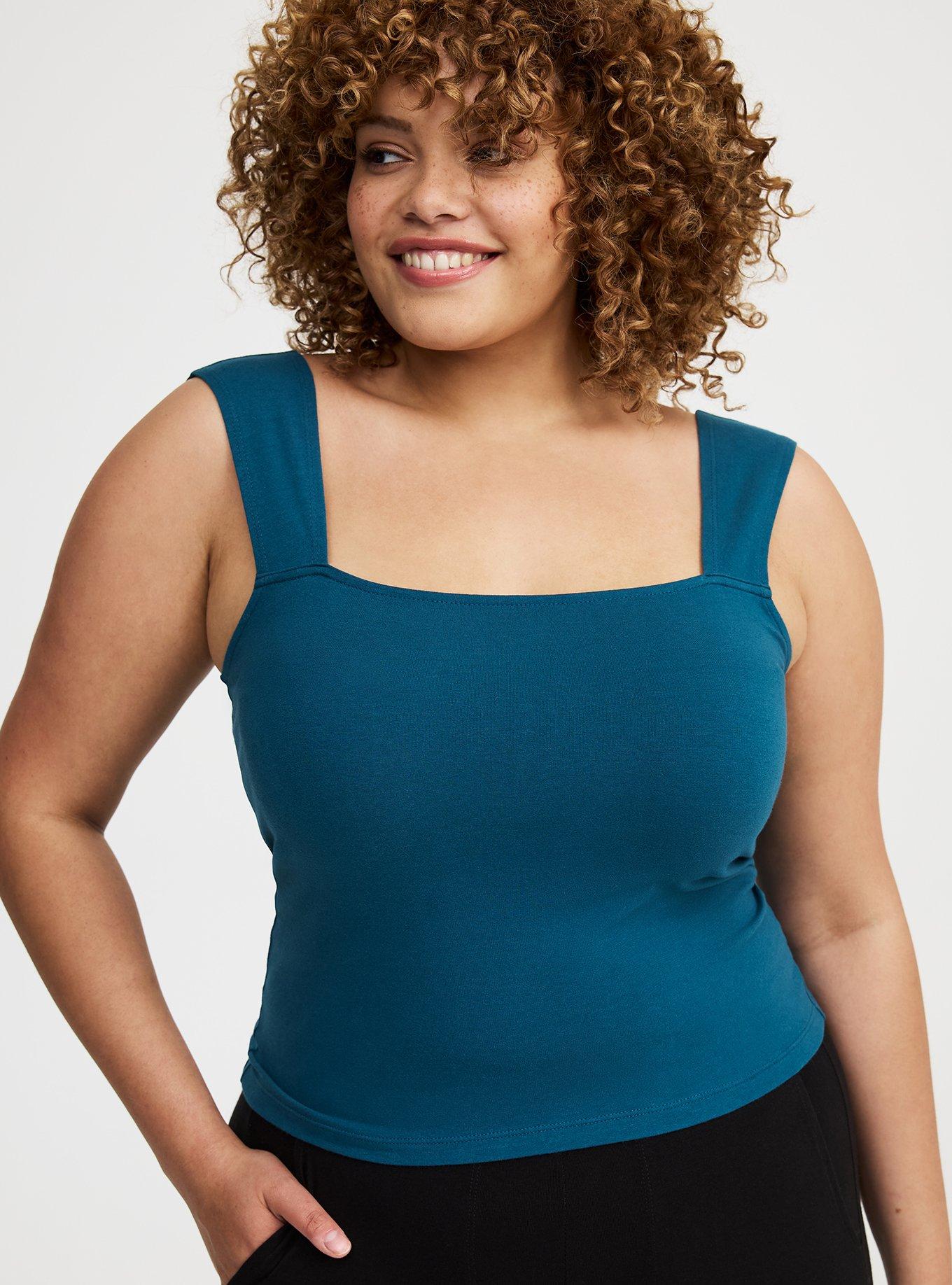 Foxy Square Neck Crop Tank