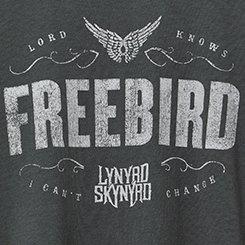 Lynard Skynard Freebird Oversized Cotton Tunic Tee, VINTAGE BLACK, swatch