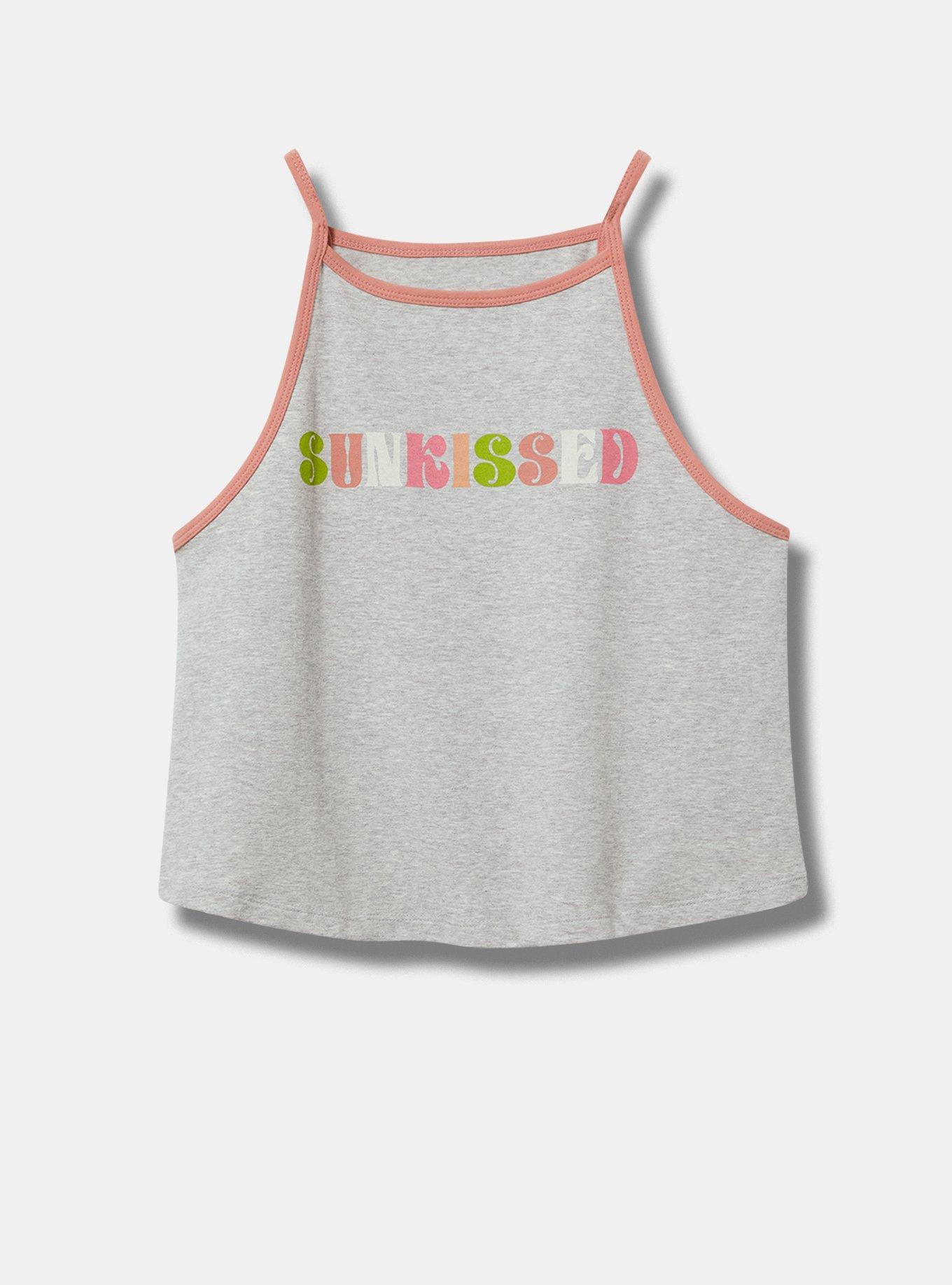 Sunkissed Foxy High Neck Crop Tank