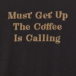 Coffee Is Calling Classic Heritage Jersey Tee, DEEP BLACK, swatch