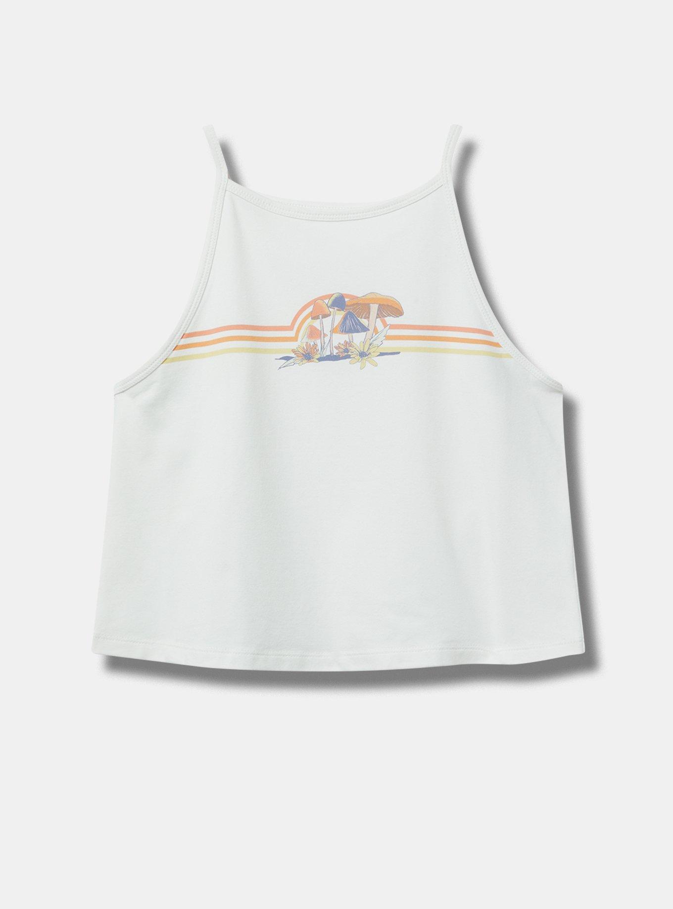 Mushroom Foxy High Neck Crop Tank
