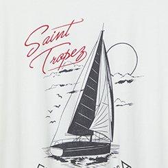 Saint Tropez Oversized Heritage Jersey Tunic Tee, CLOUD DANCER, swatch