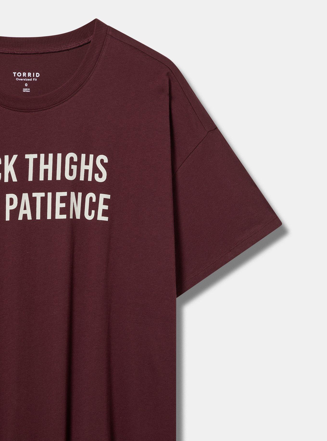 Thick Thighs Oversized Heritage Jersey Crew Tee