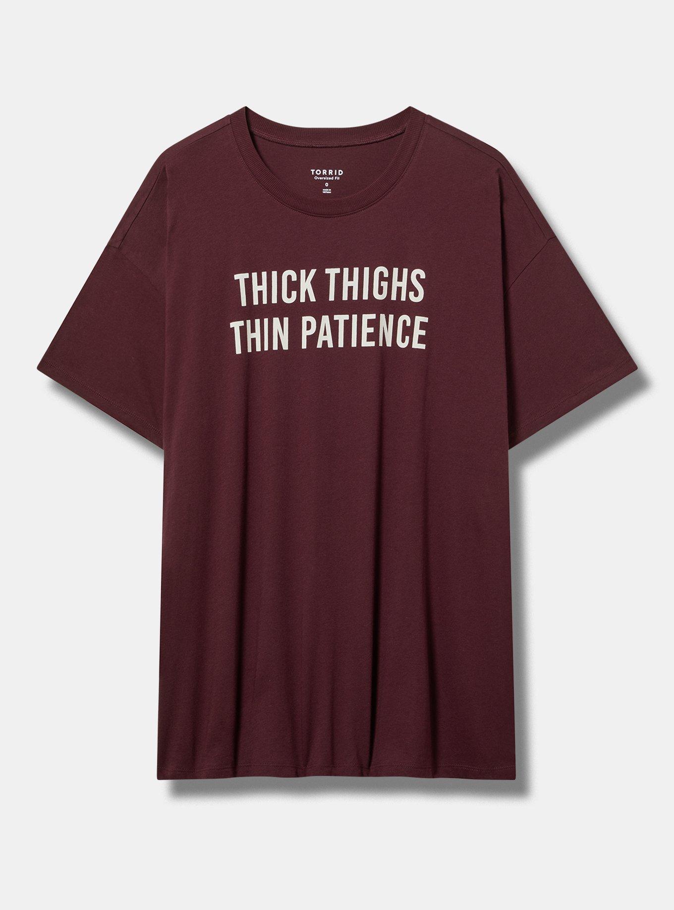 Thick Thighs Oversized Heritage Jersey Crew Tee