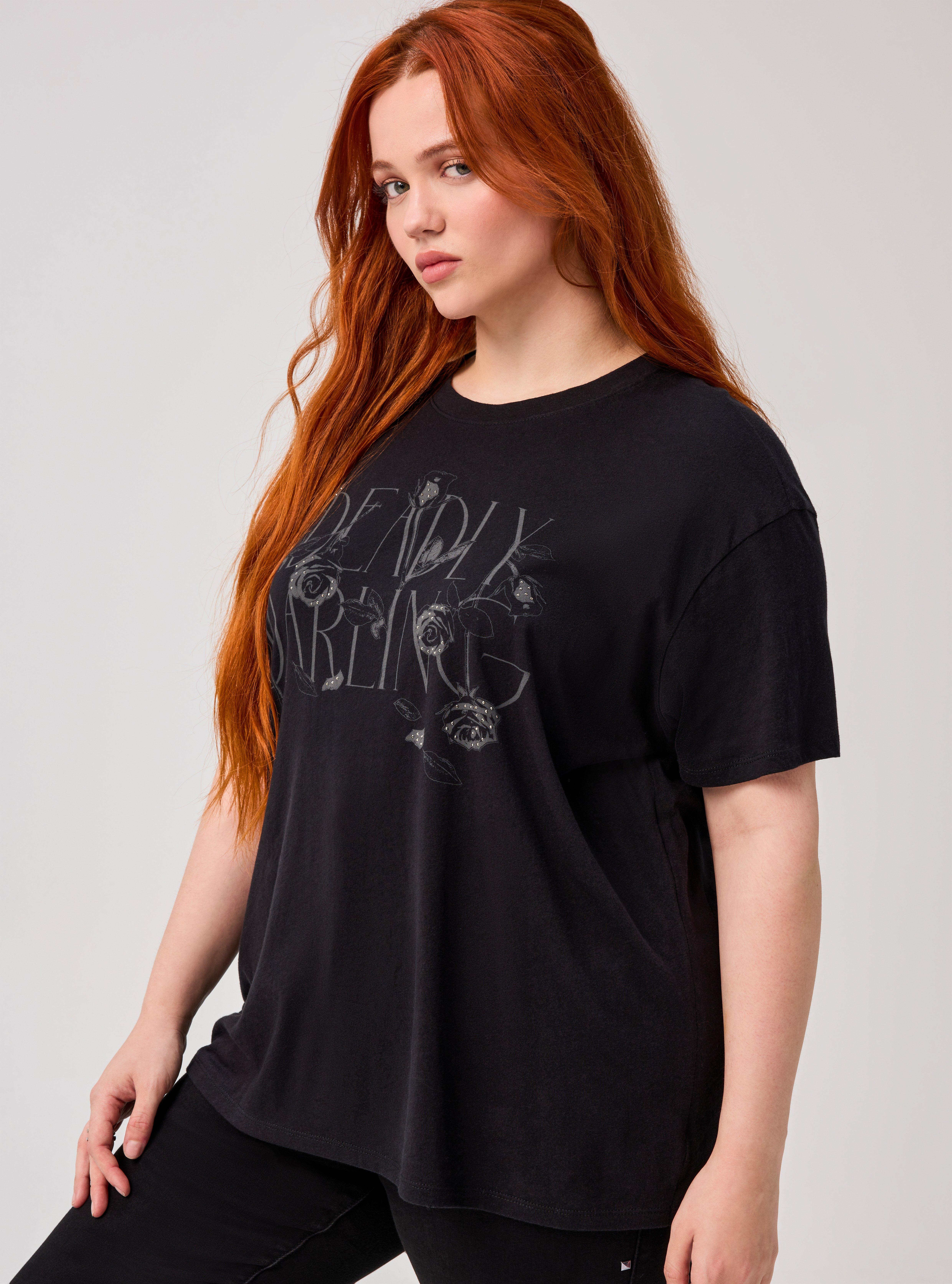 Nightfall Oversized Heritage Jersey Tee, DEADLY DARLING, alternate