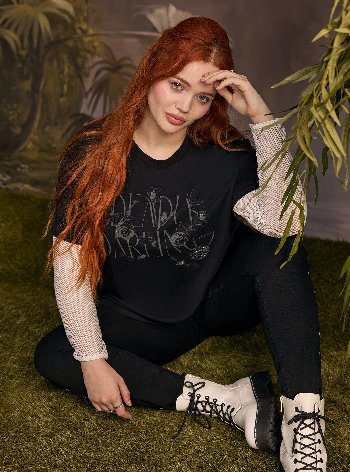 Nightfall Oversized Heritage Jersey Tee, DEADLY DARLING, alternate