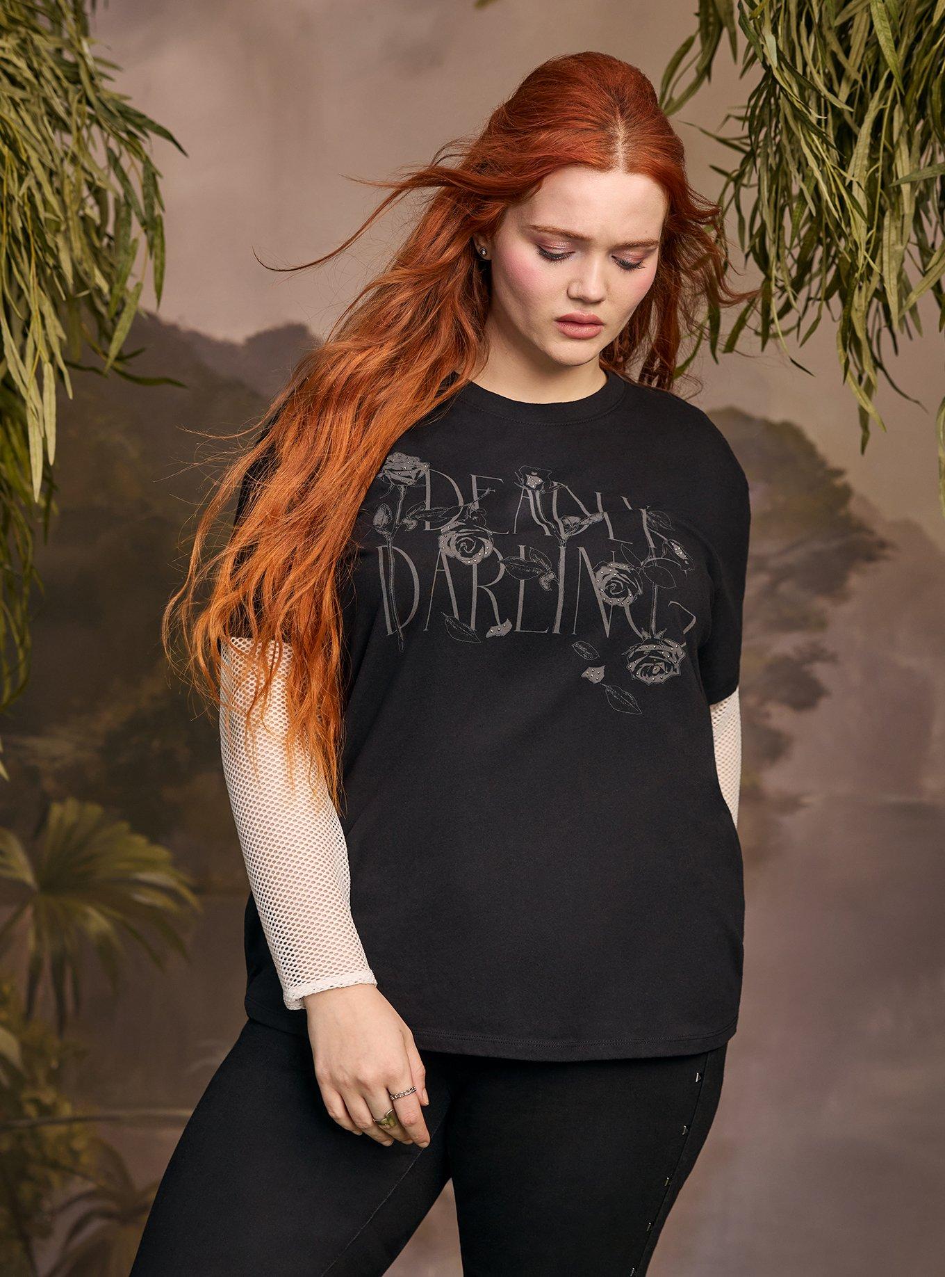 NIGHTFALL OVERSIZED HERITAGE JERSEY TEE, DEADLY DARLING, hi-res