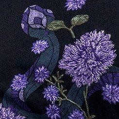 NIGHTFALL OVERSIZED HERITAGE JERSEY TEE, SNAKE FLORAL PURPLE, swatch