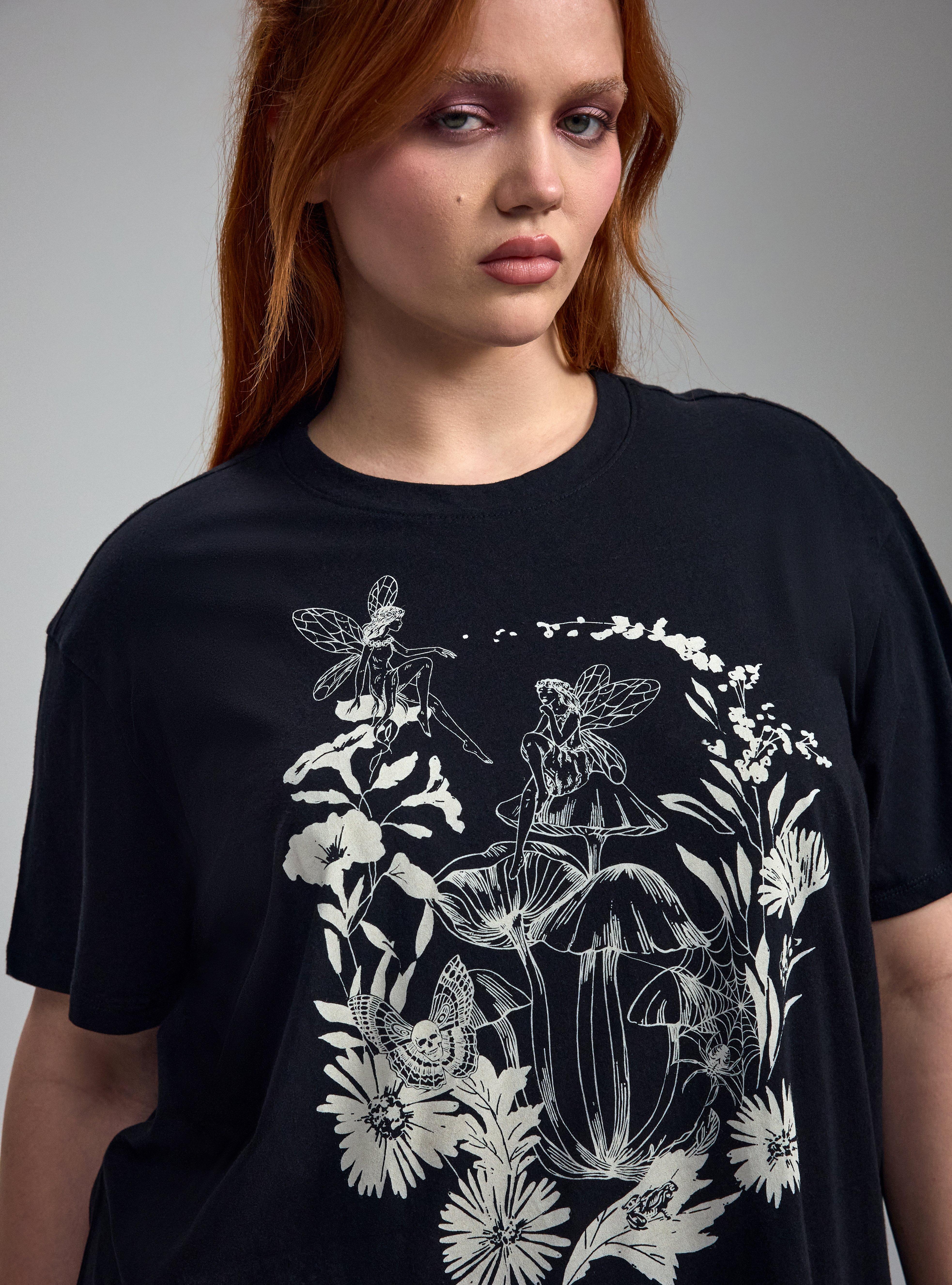 Nightfall Oversized Heritage Jersey Tee, FAIRY FLOWER FIELD, alternate
