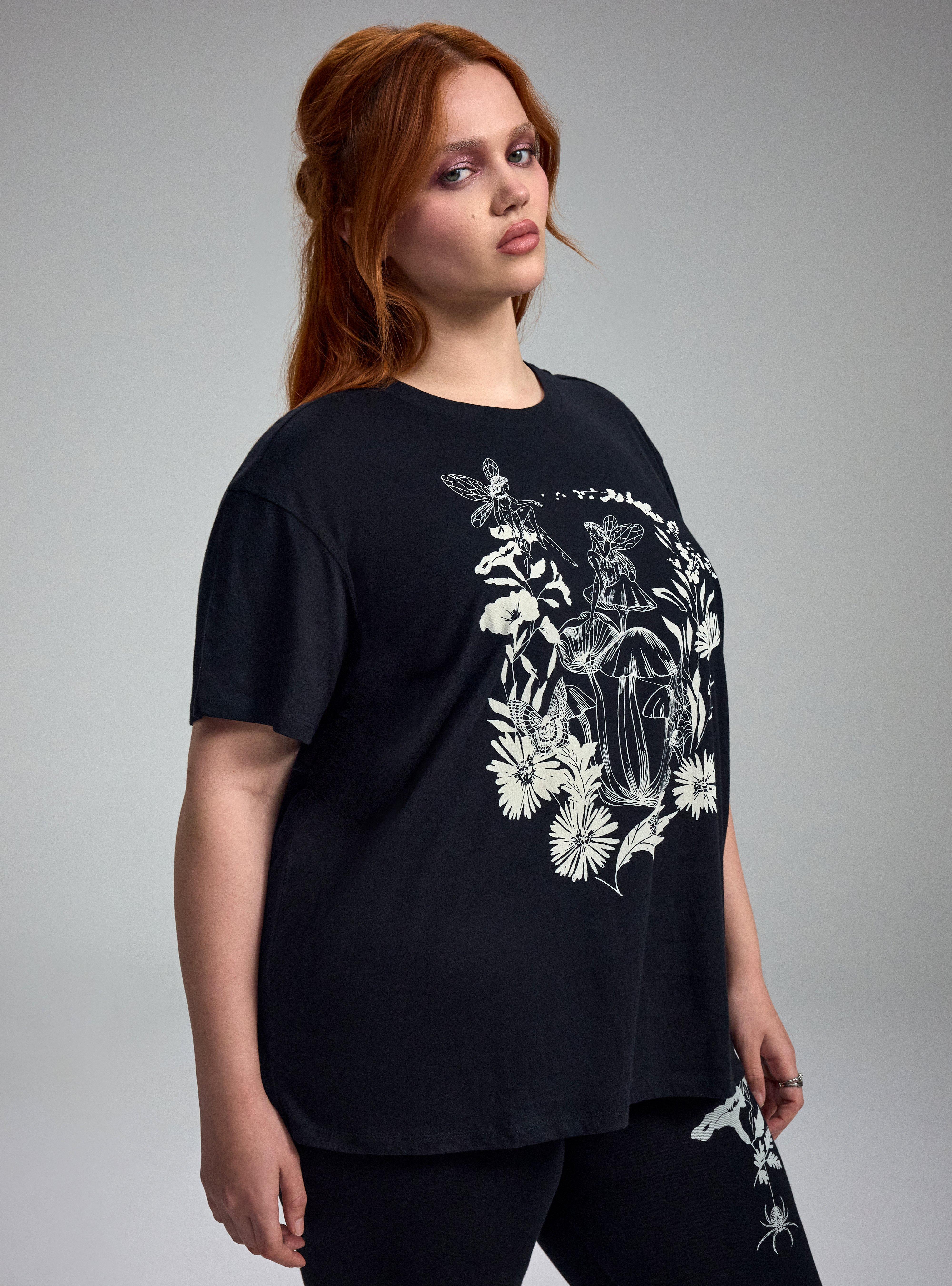 Nightfall Oversized Heritage Jersey Tee, FAIRY FLOWER FIELD, alternate