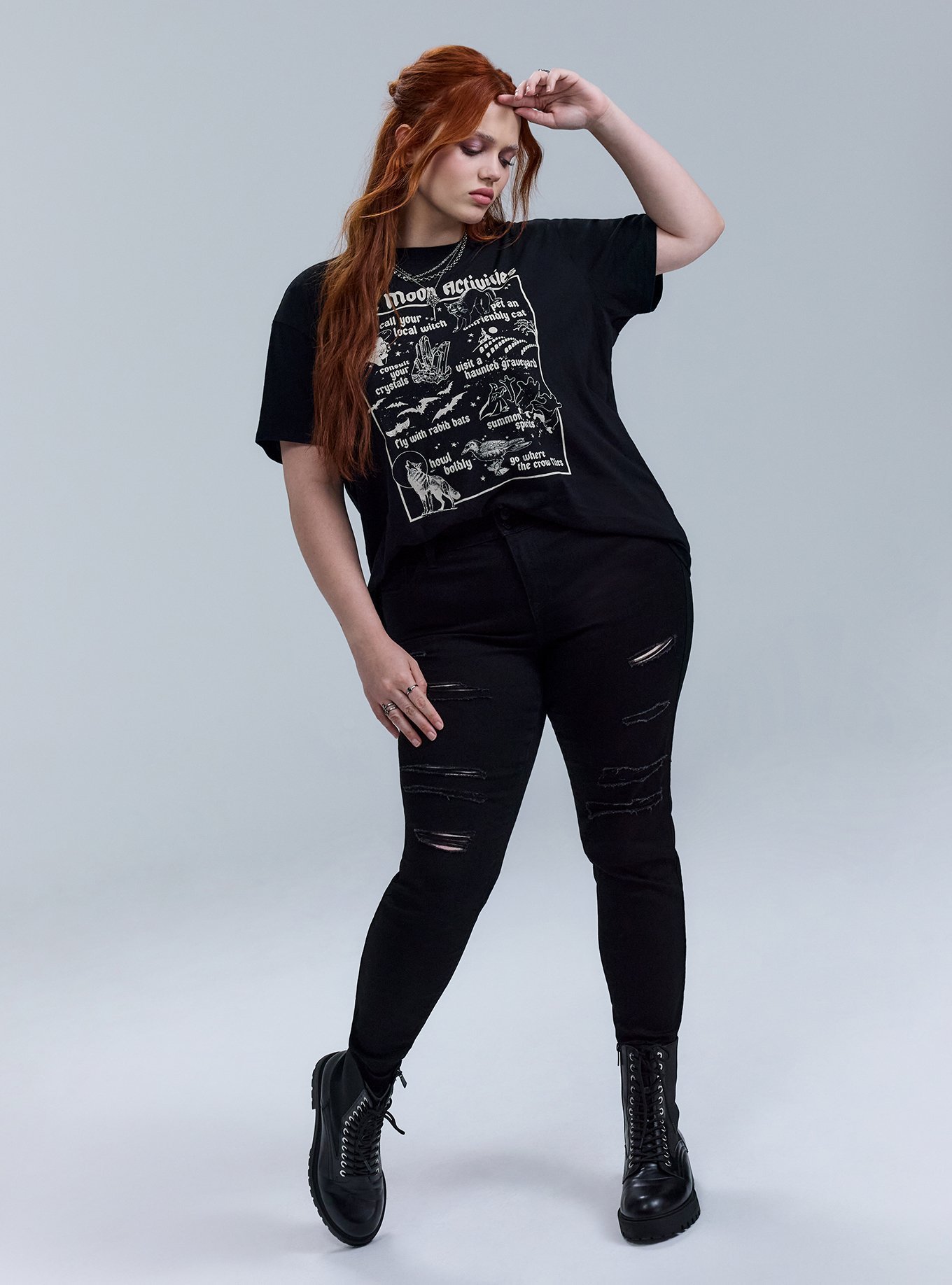 Plus Size - Nightfall Oversized Graphic Tee - Torrid