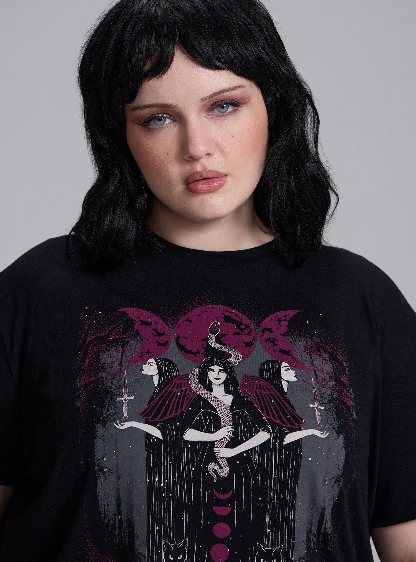 Nightfall Oversized Graphic Tee, THREE WITCHES DEEP BLACK, alternate