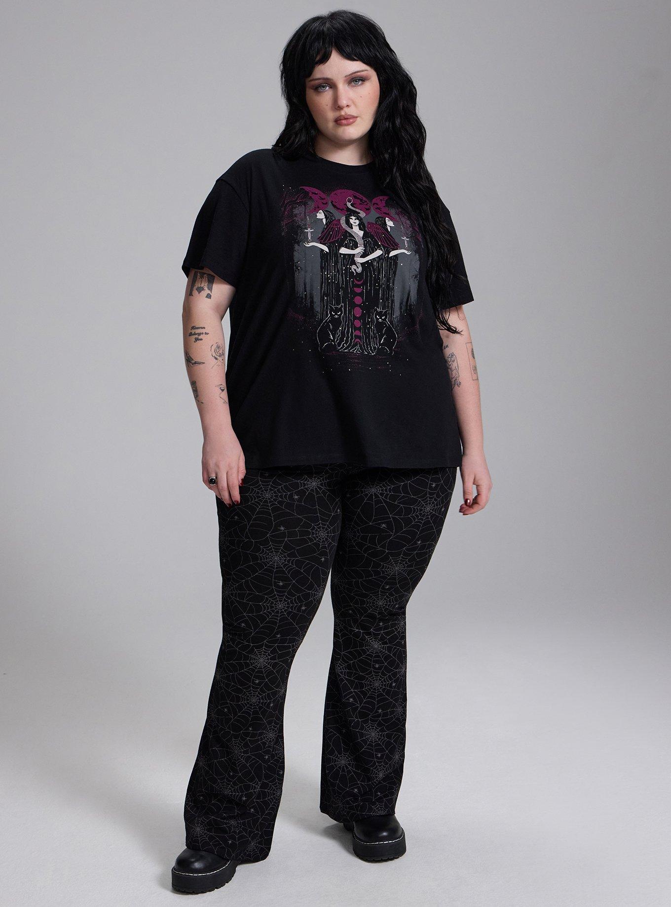 Nightfall Oversized Graphic Tee, THREE WITCHES DEEP BLACK, alternate