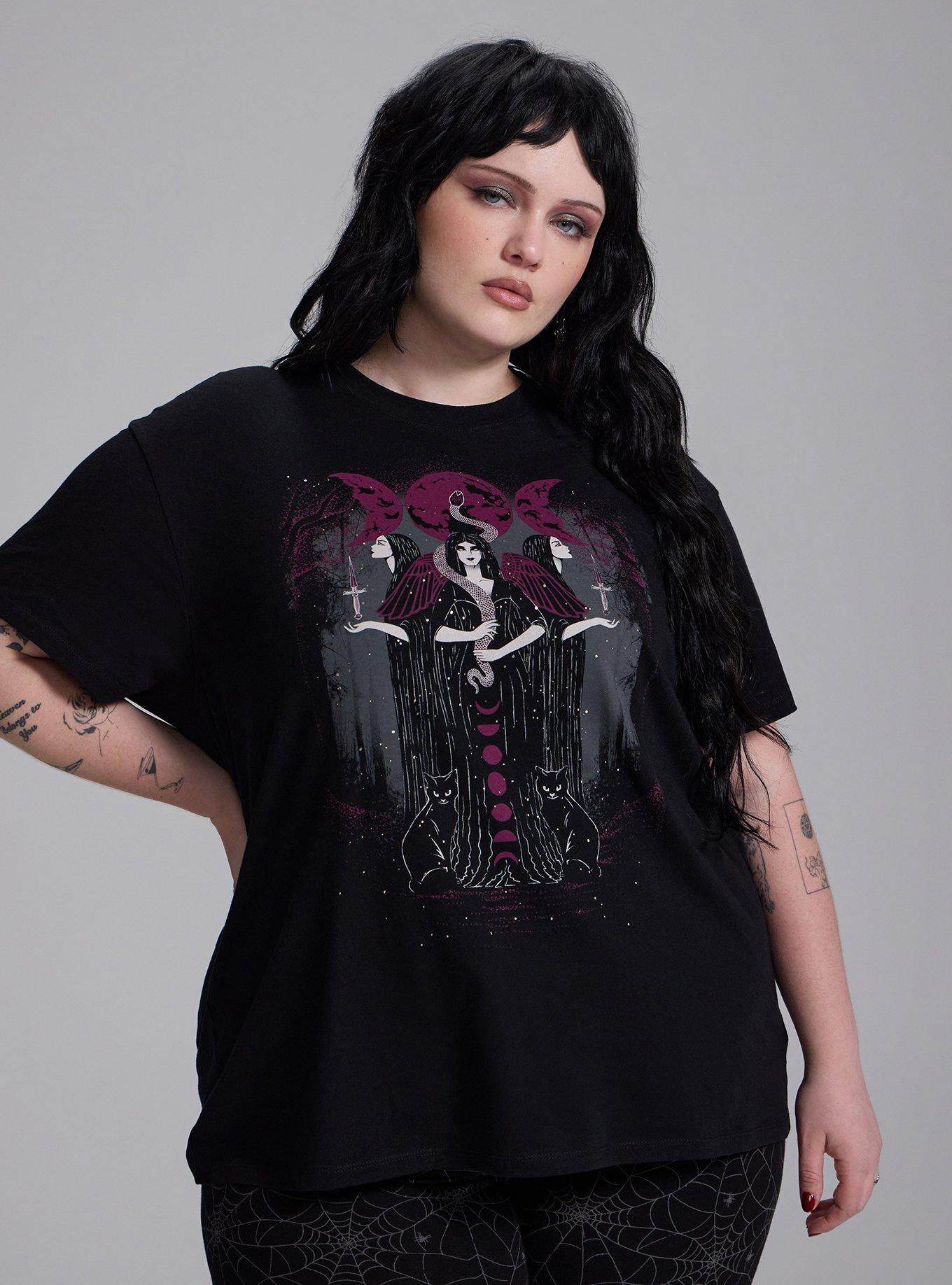Nightfall Oversized Graphic Tee, THREE WITCHES DEEP BLACK, hi-res