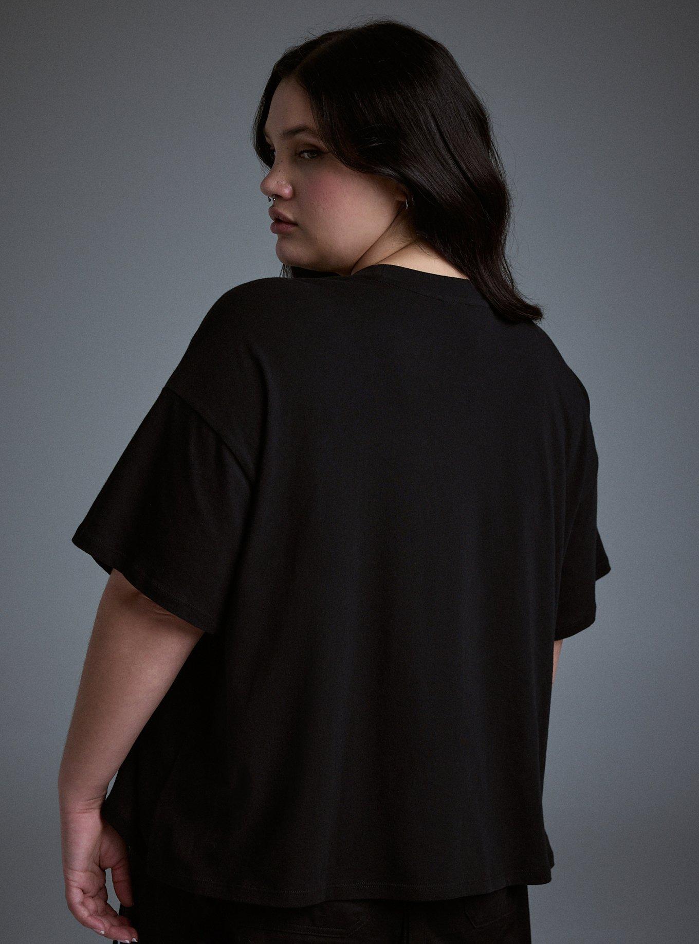 Nightfall Oversized Heritage Jersey Crop Tee, ROSE COFFIN, alternate