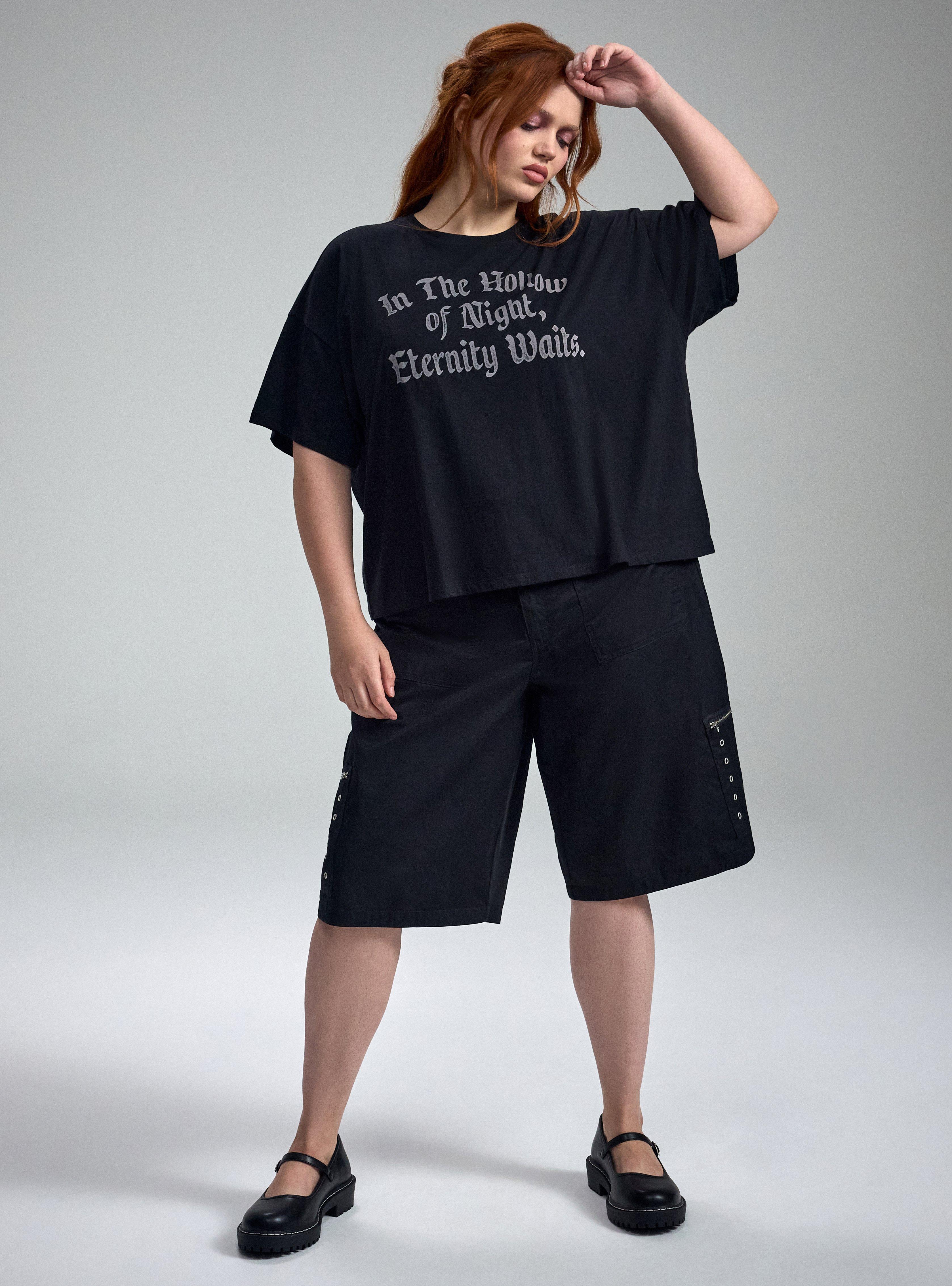 Nightfall Oversized Heritage Jersey Crop Tee, HOLLOW OF NIGHT, alternate