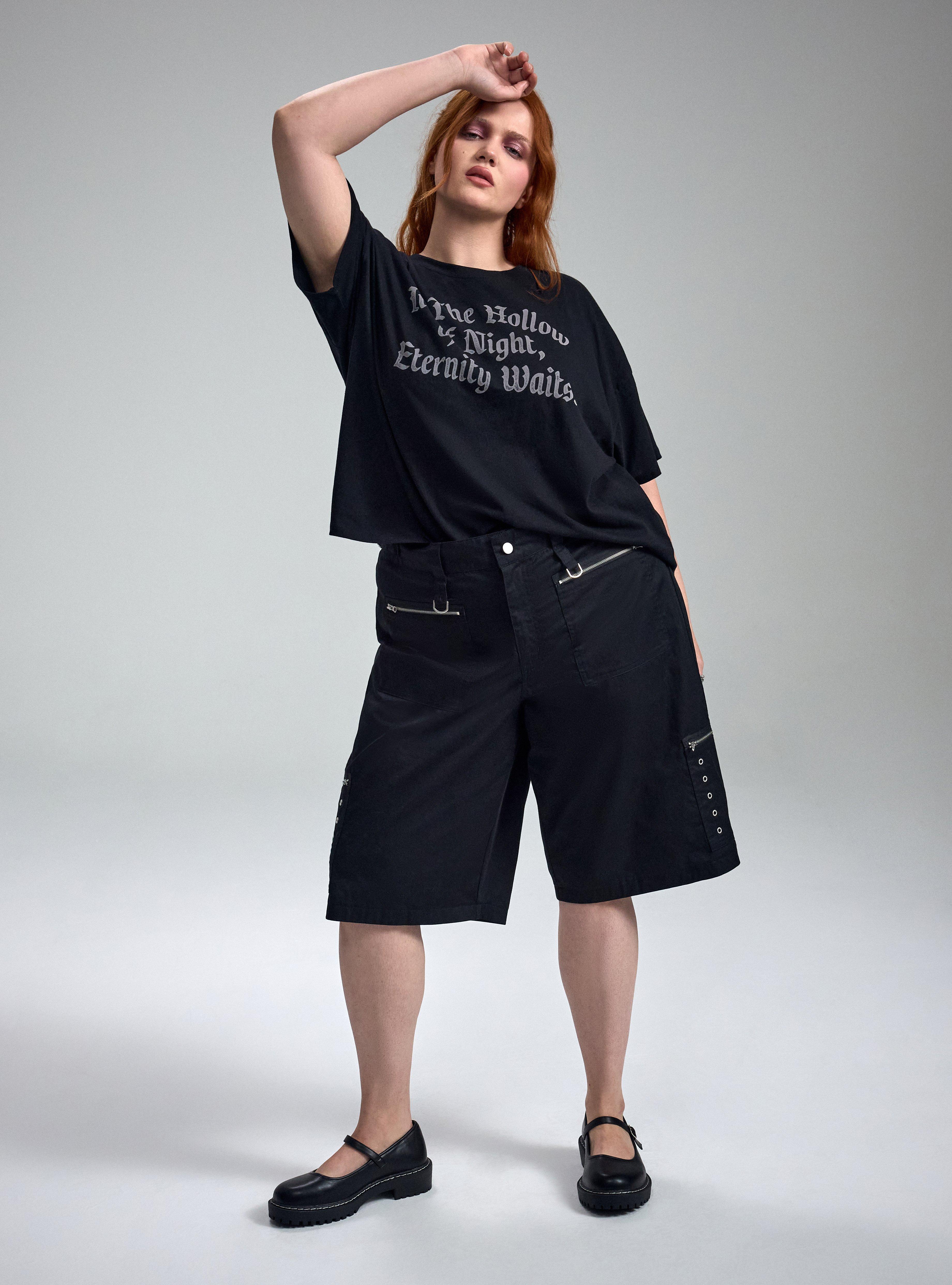 Nightfall Oversized Heritage Jersey Crop Tee, HOLLOW OF NIGHT, alternate