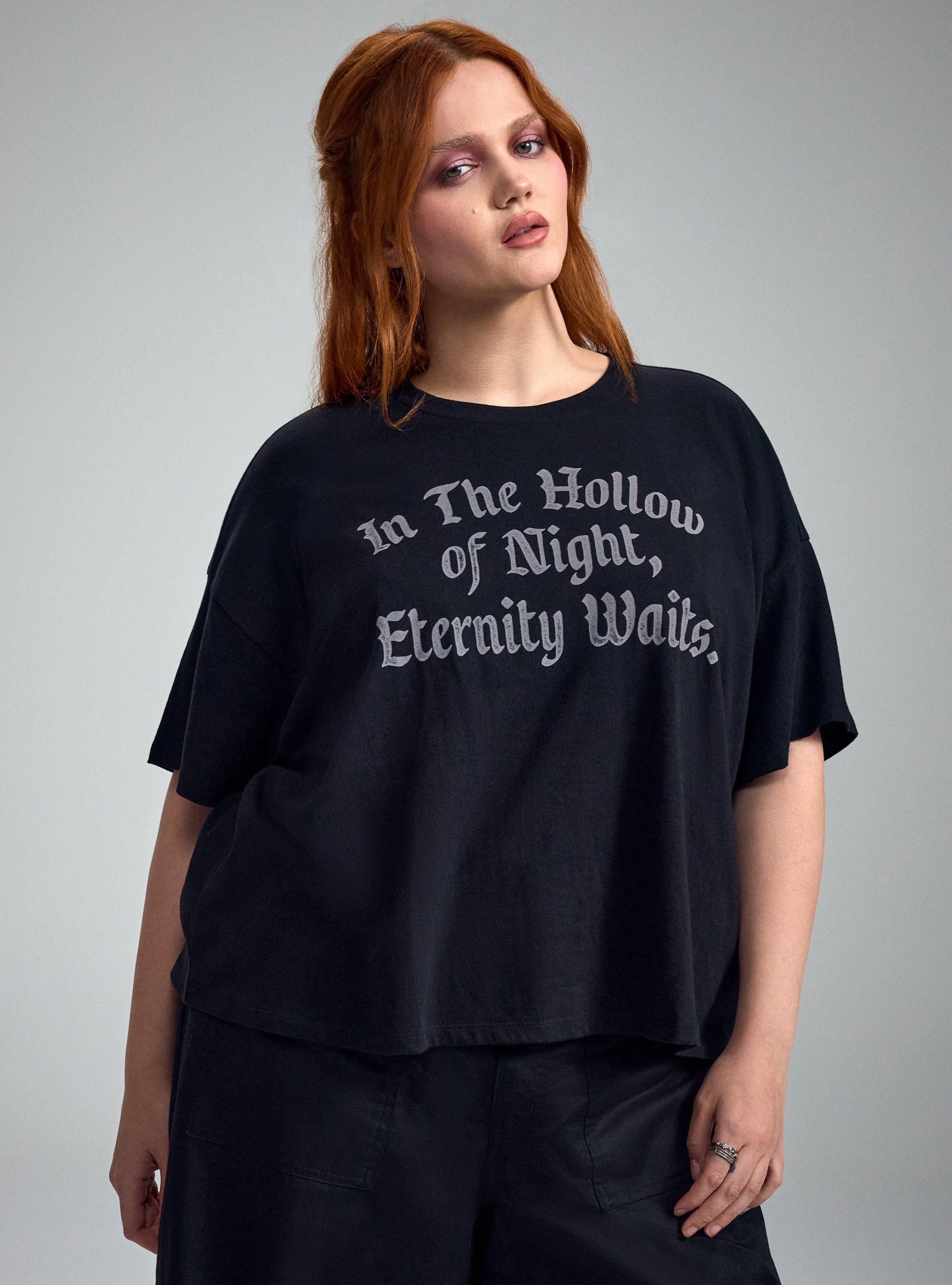 Nightfall Oversized Heritage Jersey Crop Tee, HOLLOW OF NIGHT, hi-res
