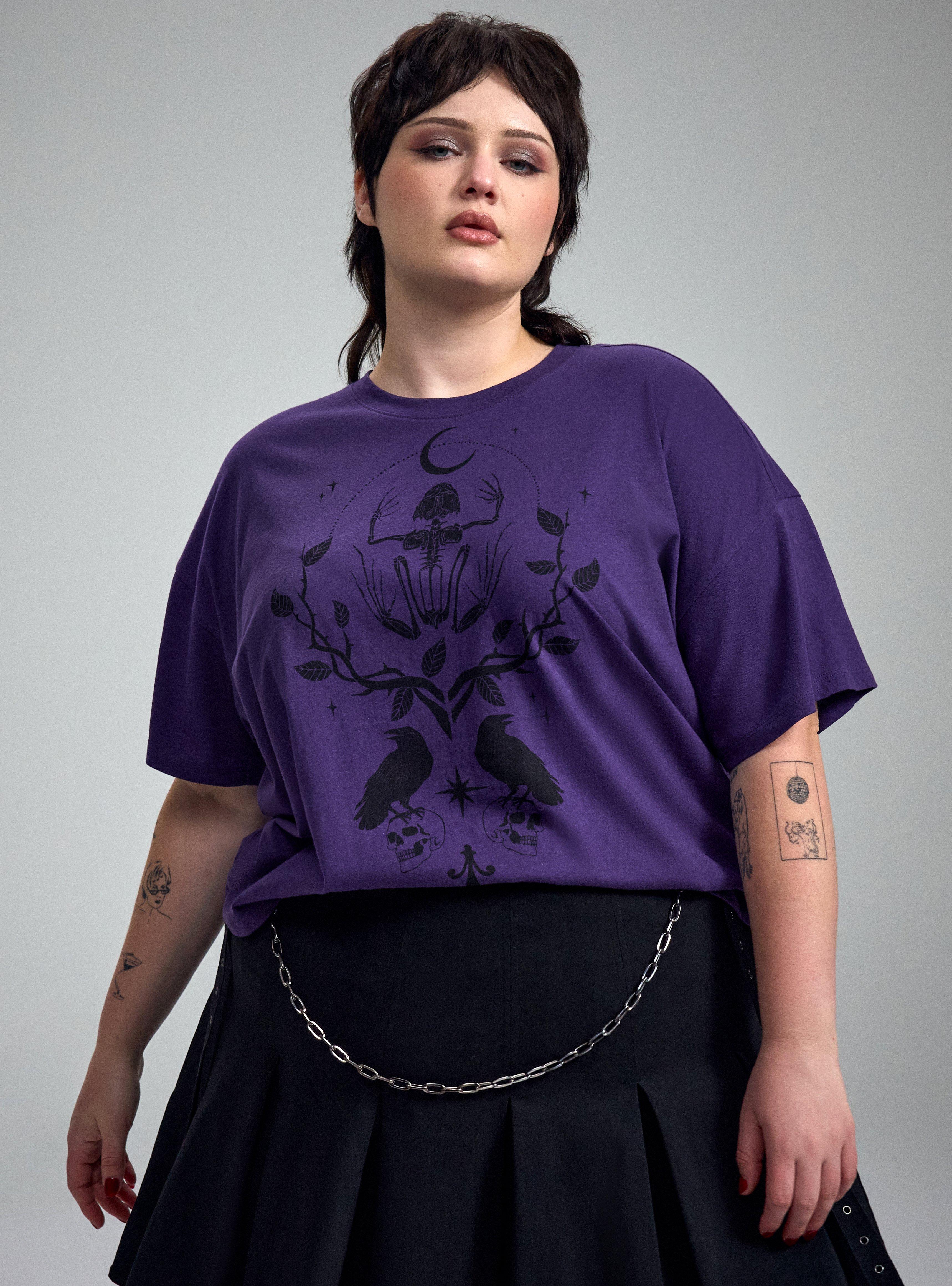 Nightfall Oversized Heritage Jersey Crop Tee, FROG SKELETON, alternate