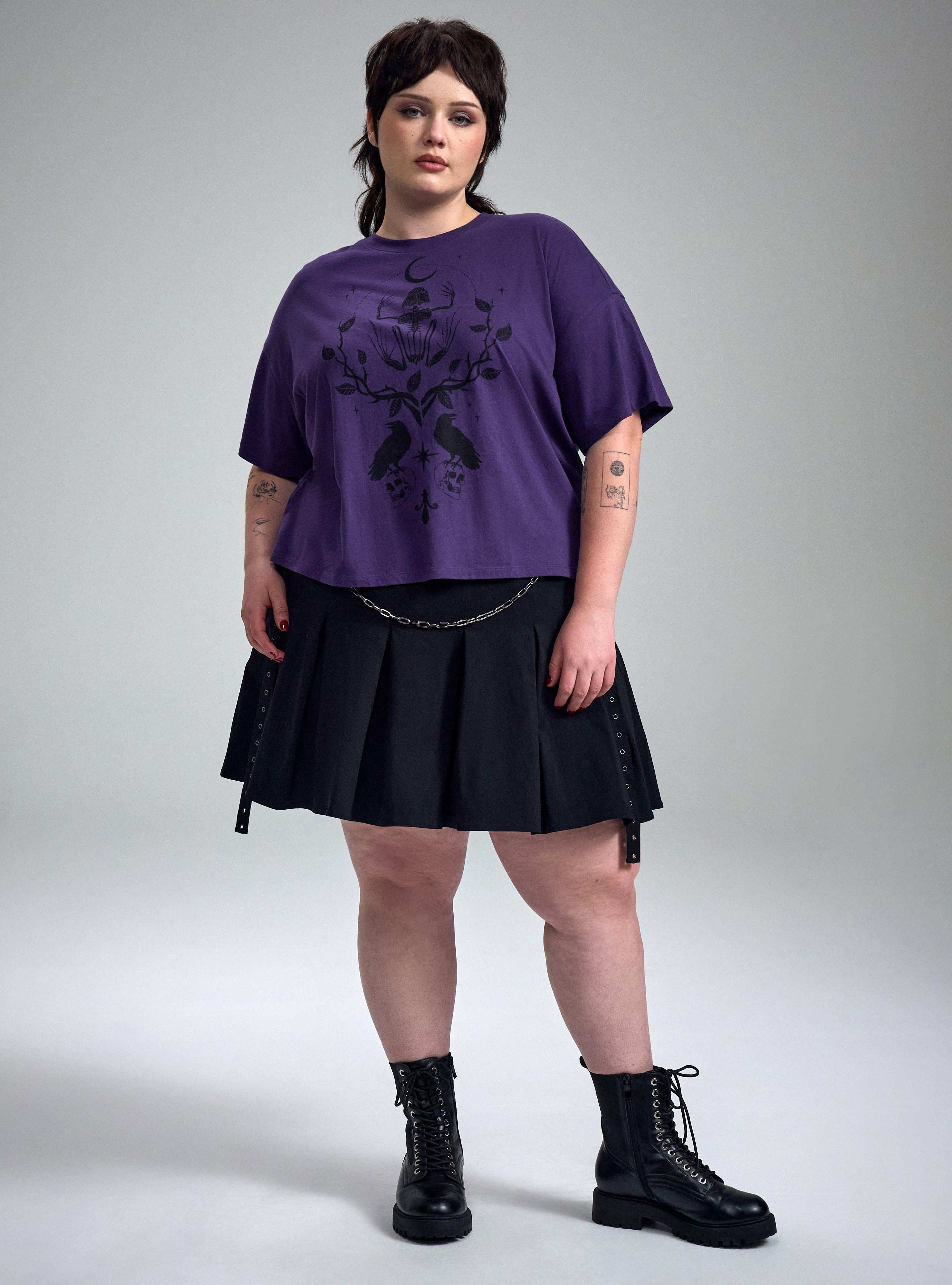 Nightfall Oversized Heritage Jersey Crop Tee, FROG SKELETON, hi-res