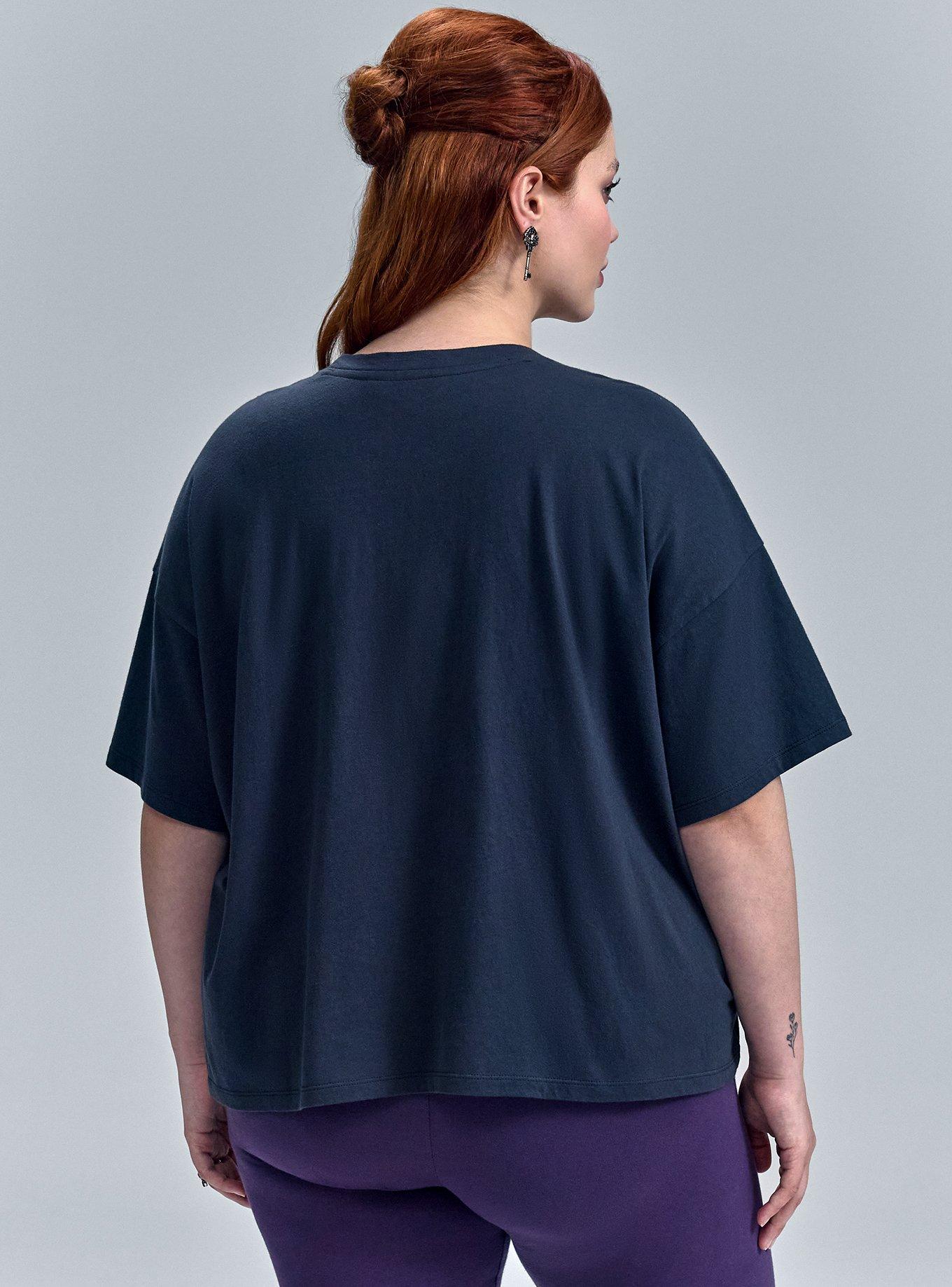 Nightfall Oversized Heritage Jersey Crop Tee, NOCTURNAL ROSE, alternate