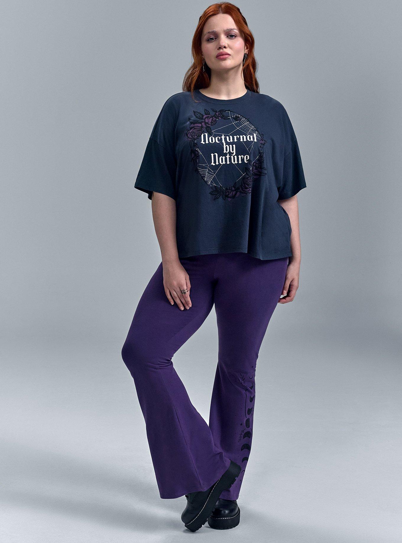Nightfall Oversized Heritage Jersey Crop Tee, NOCTURNAL ROSE, alternate