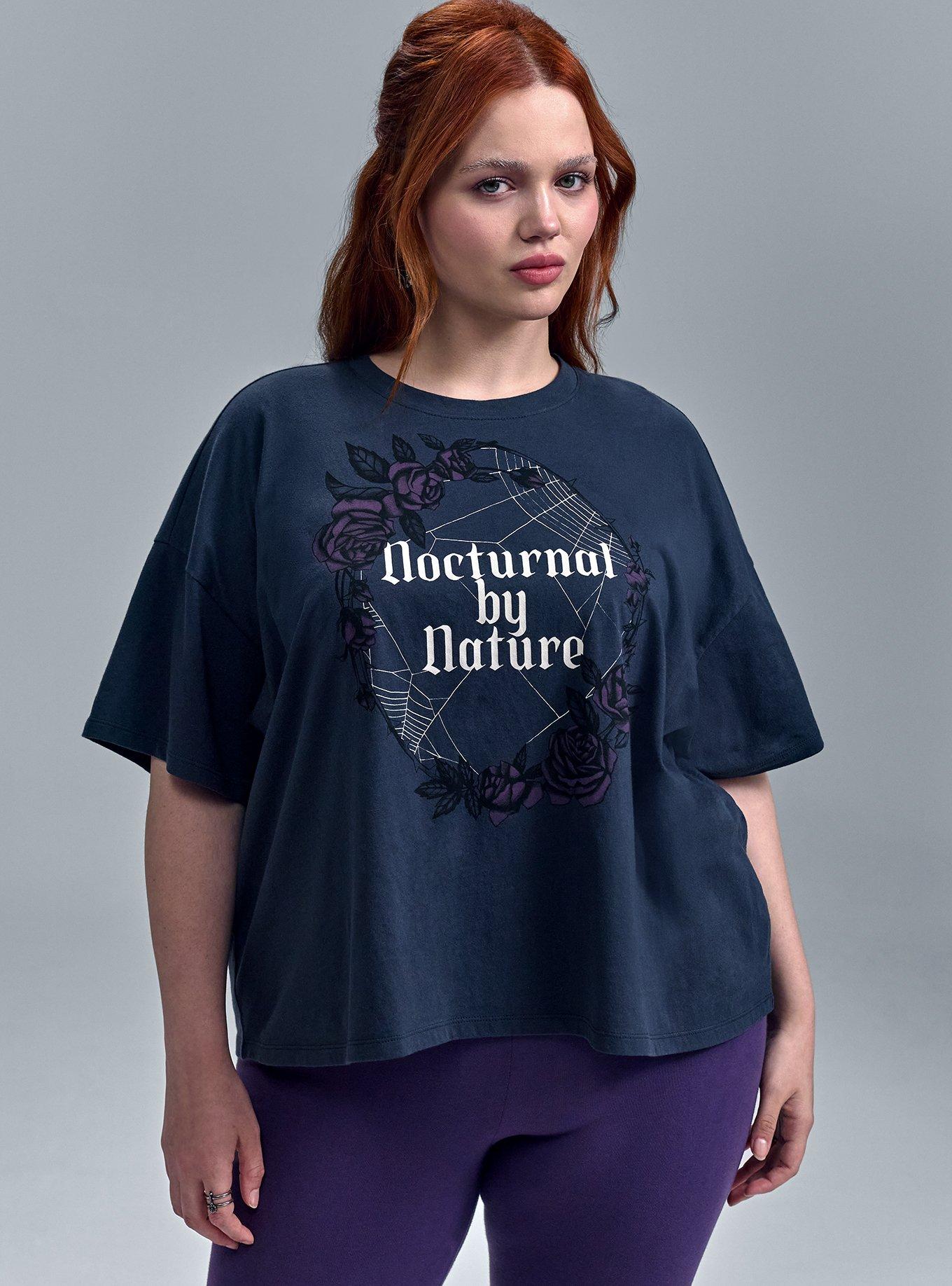 Nightfall Oversized Heritage Jersey Crop Tee, NOCTURNAL ROSE, hi-res