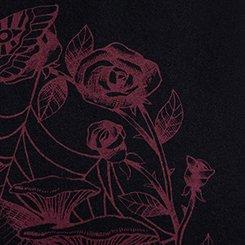 Nightfall Heritage Jersey Crop Tee, MUSHROOM SKULL DEEP BLACK, swatch
