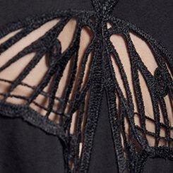 Nightfall Spanish Moth Oversized Tee, DEEP BLACK, swatch