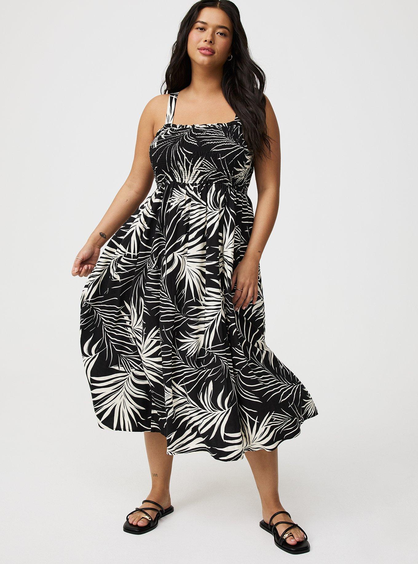 Midi Smocked Bodice Dress