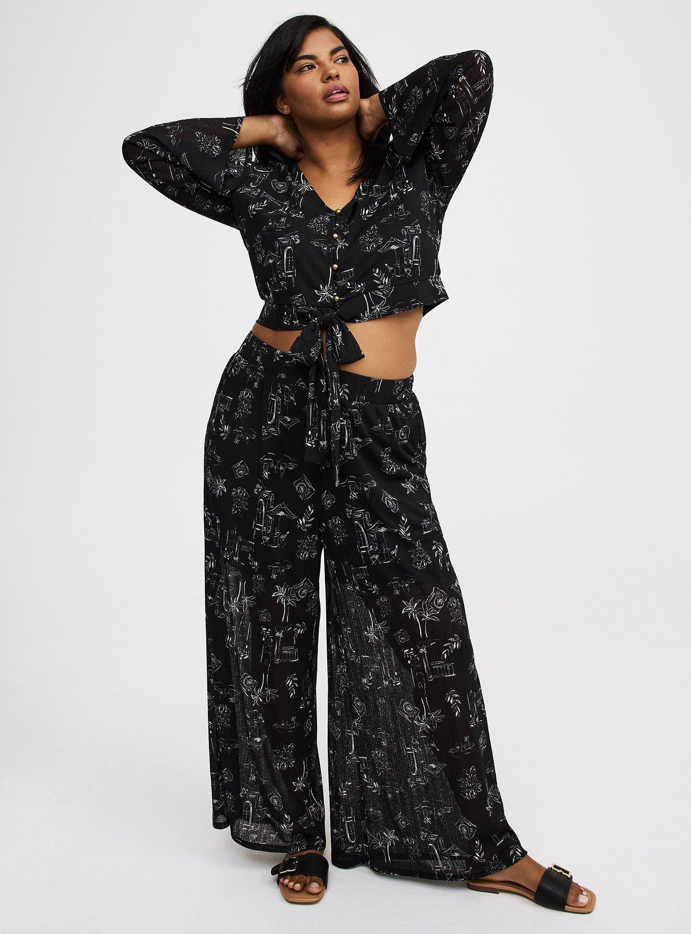 V-Neck Pant Set