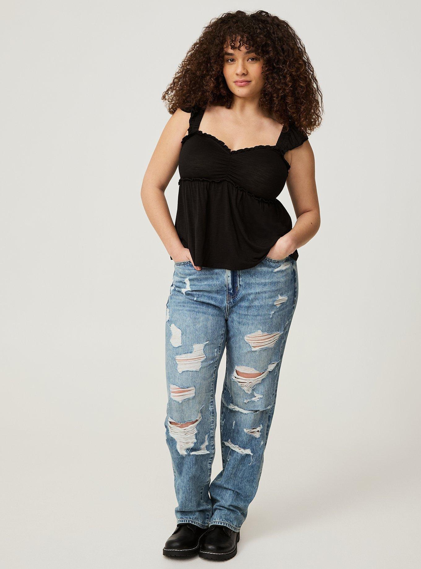 Flutter Sleeve Babydoll Crop Top