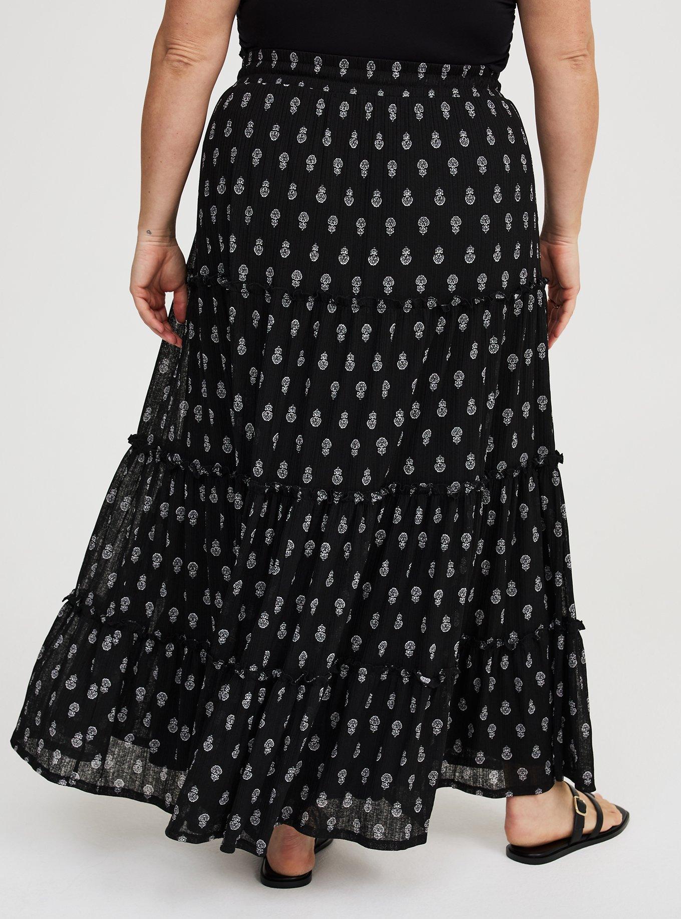 Maxi Tiered Drawstring Skirt