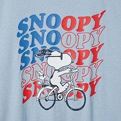 Plus Size Snoopy Relaxed Cotton Crew Tee, DUSTY BLUE, swatch