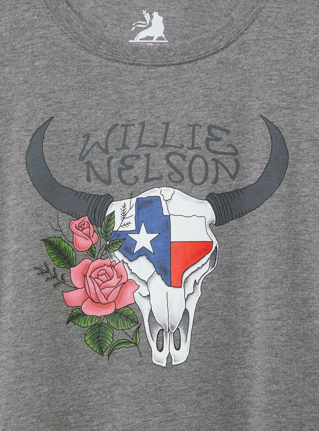 Willie Nelson Steer Skull Classic Cotton Crew Tee